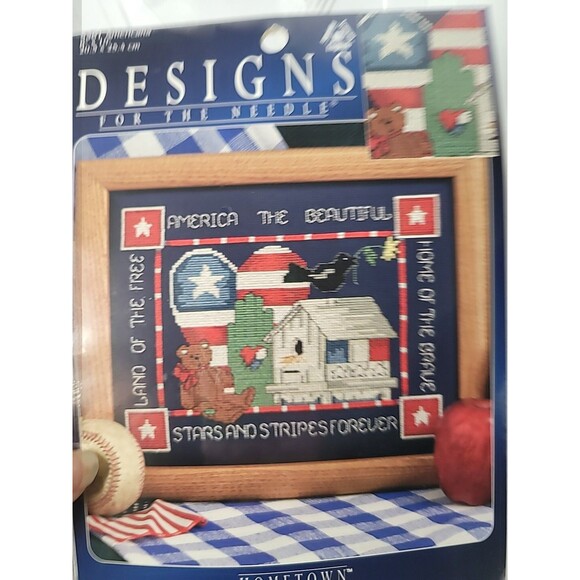 NEW Designs‎ For The Needle Cross Stitch Kit 5361 America the Beautiful 8" x 10" - Picture 3 of 4